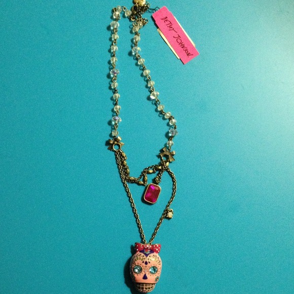 Betsey Johnson Jewelry - BOGO!!!! Brand new betsey Johnson skull necklace