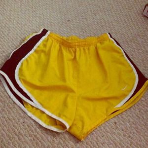 Yellow and Black live strong Nike Running shorts