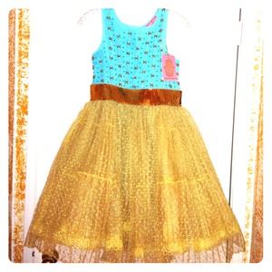 Manoush Blue Embellished Prom Dress