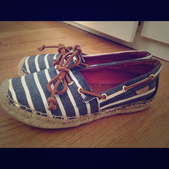 Navy blue/white canvas