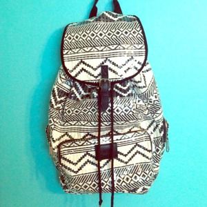 White and black Victoria's Secret backpack!!