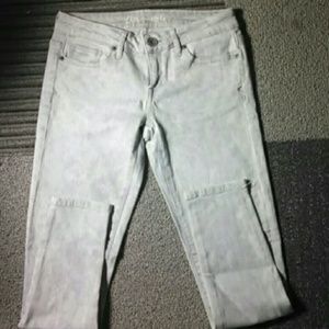 New Aeropostale skinny jeans grey white 4 short
