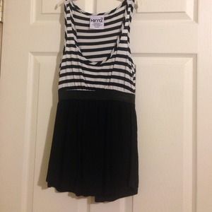 Black and white tank top. Good condition.