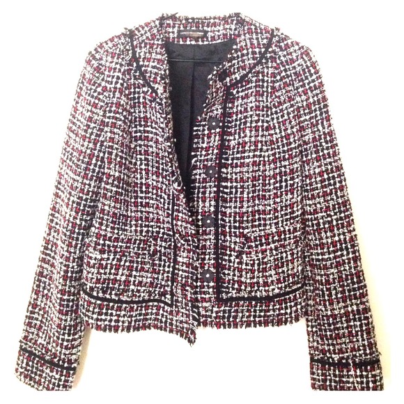 EXPRESS BUTTON UP TWEED JACKET WITH LINING