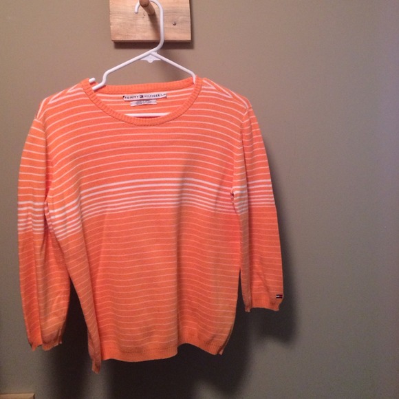 Tommy Hilfiger orange/white sweater!