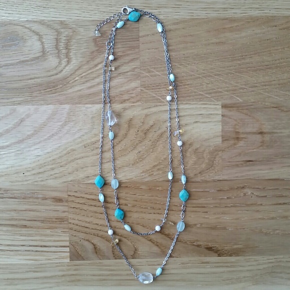 ❌SOLD❌Silver Necklace with Turquoise Beads - Picture 4 of 4