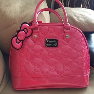 HOT PINK- HELLO KITTY LV style LARGE purse.