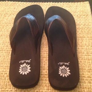 Brown Yellowbox Flip Flops