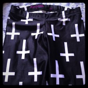 Blackmilk Cross of St Peter Black Leggings