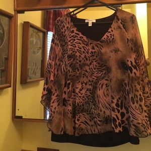 Dress Barn animal print dress top