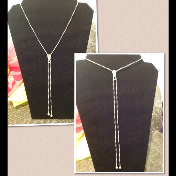 💕Sterling silver fun zipper style necklace💕