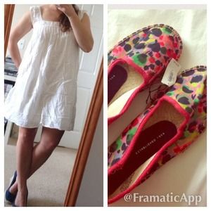 Jcrew Summer Dress and Gap Flats