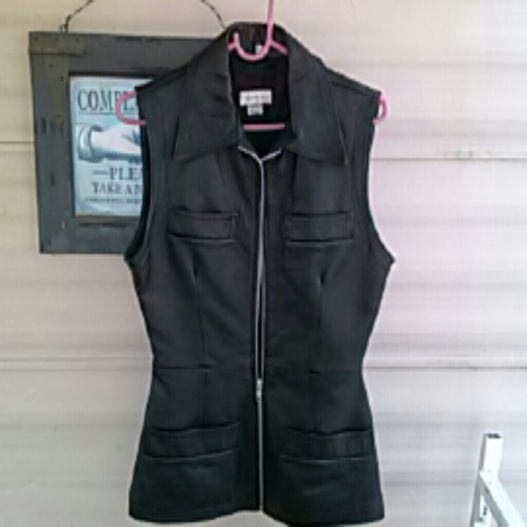 Bebe genuine leather vest