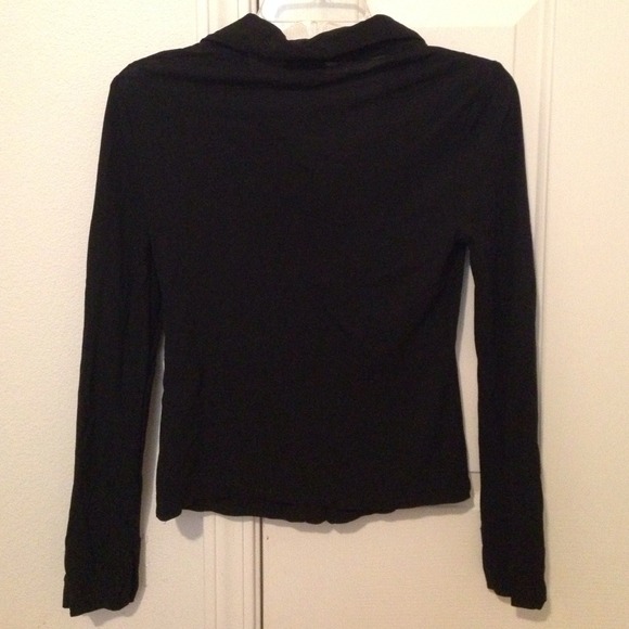 Black Button Top With Ruffles - Picture 4 of 4