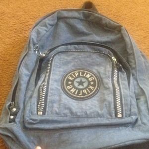 Blue Kipling backpack without monkey lightly used