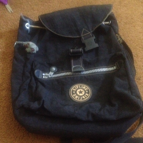 Gently used black Kipling backpack