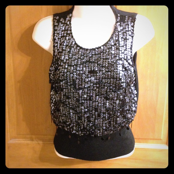 Forever 21 Black sequined top