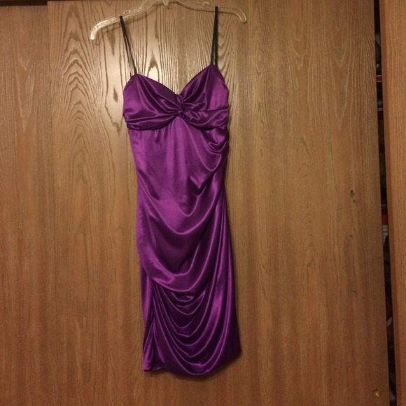 Tube purple satin dress - Picture 1 of 1