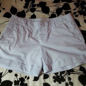 Blue seersucker shorts