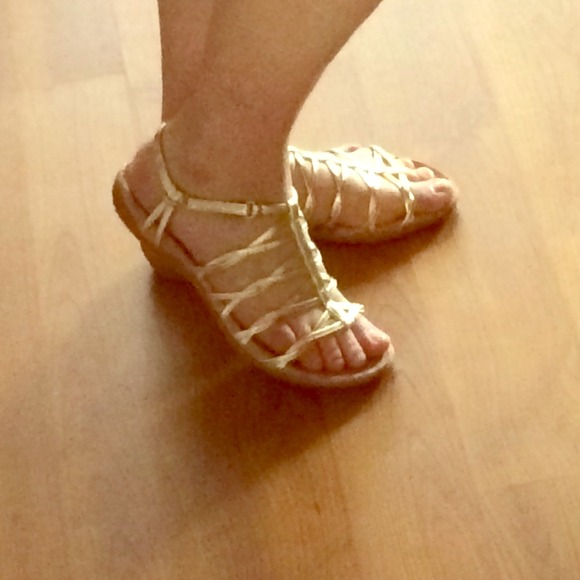 Gold flat sandals - DKNY