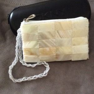MOD by Design Shell Beaded Wristlet Clutch