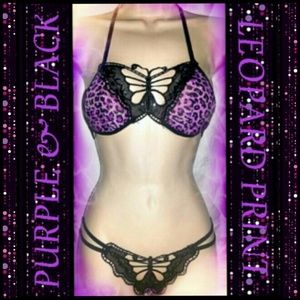 Purple & black Leopard print