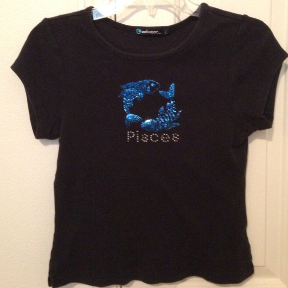 Black Pisces Logo Tee