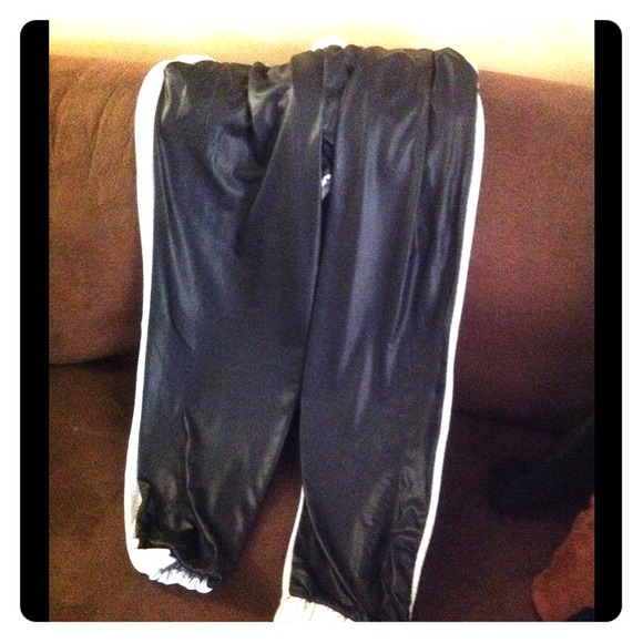 Faux leather joggers