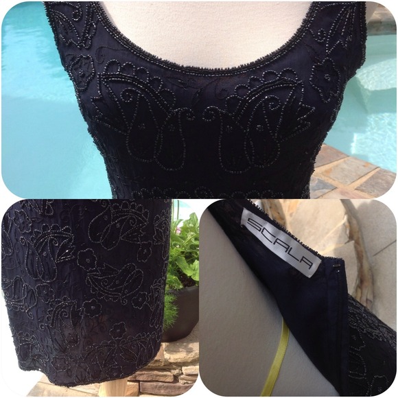 Vintage hand-beaded SCALA dress - Picture 2 of 3