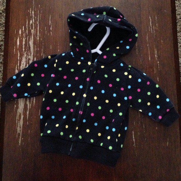 Newborn polka dot black jacket