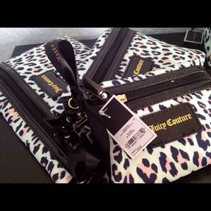 Authentic Juicy Couture 3 set makeup travel bags
