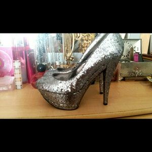 Bebe Sequined Heels