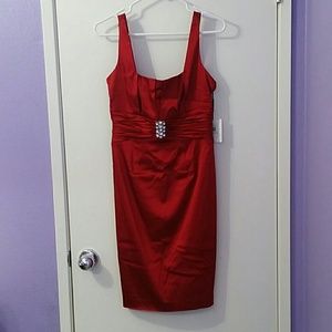 Elegant Red Calvin Klein Dress