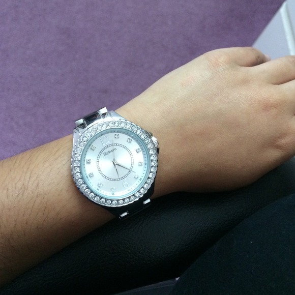 NWT Silver Style & Co MK Like Rhinestone Watch - Picture 4 of 4