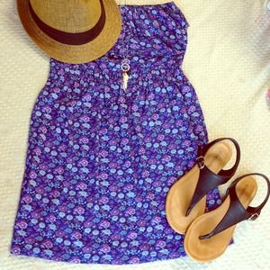 SOLD to mmchugh01 - Blue Floral Tube Dress