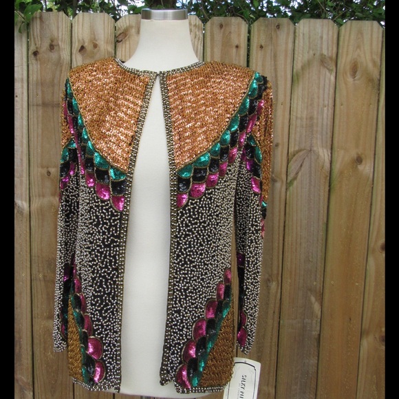 PRICE ✂️ Stunning beaded and sequin jacket! - Picture 2 of 4