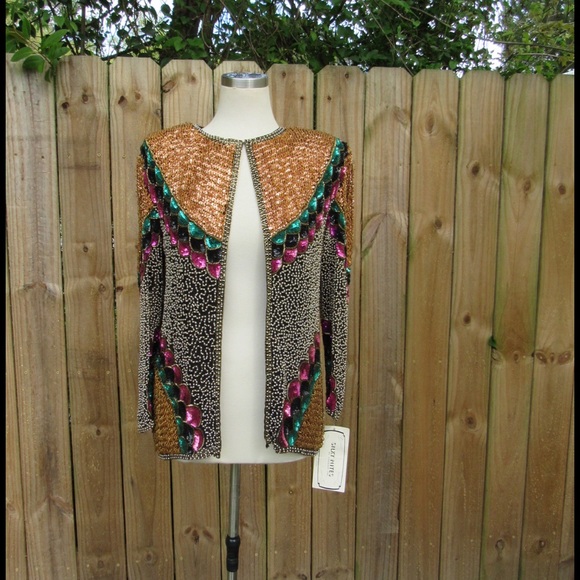 PRICE ✂️ Stunning beaded and sequin jacket! - Picture 3 of 4
