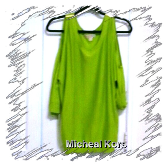 MICHAEL KORS 3/4 cold shoulder sleeve sweater