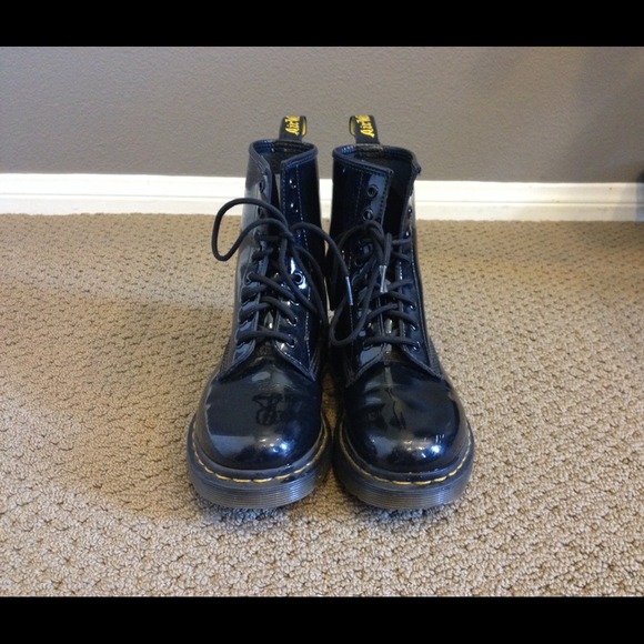 Dr. Martens Boots - '1460' Paten Leather Dr. Marten Boot