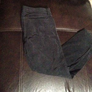 Dark gray corduroy skinny jeans