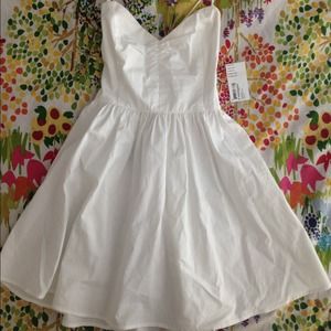 American Apparel White Tie Back Dress small