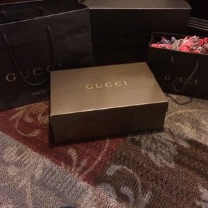 Authentic Gucci bags and shoe boxes