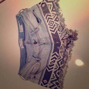 Pacsun Denim Frayed Shorts