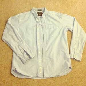 H&M Men's Denim Fitted Button-Up