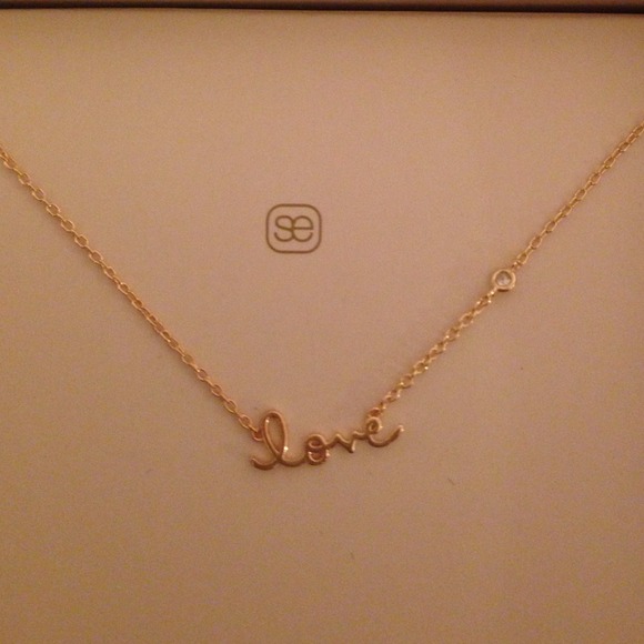 REDUCED! LOVE pendant Bezel Diamond Necklace