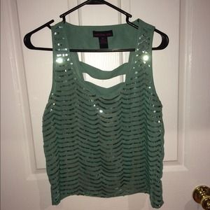 Sleeveless sequined top