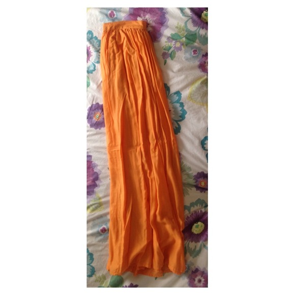 Orange Maxi Skirt
