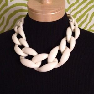 White plastic chain necklace