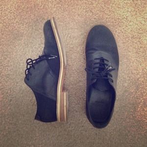 Boy band of Outsiders leather black oxfords flat 6