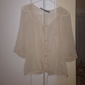 Light pink sheer blouse